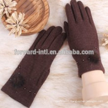 Hot sale ladies cashmere gloves with competitive price